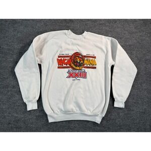 Vintage Cincinnati Bengals Crewneck Sweatshirt Mens Large White 1989 Superbowl